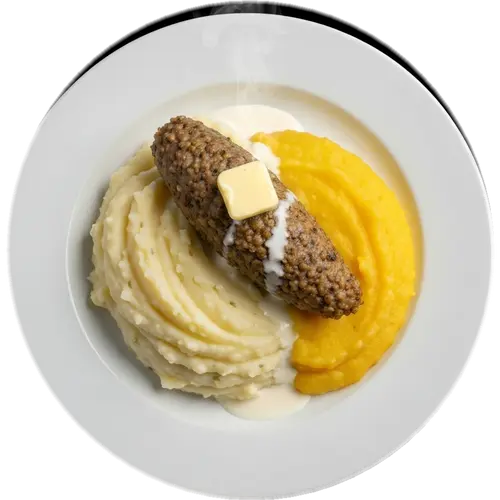 Haggis with Neeps and Tatties