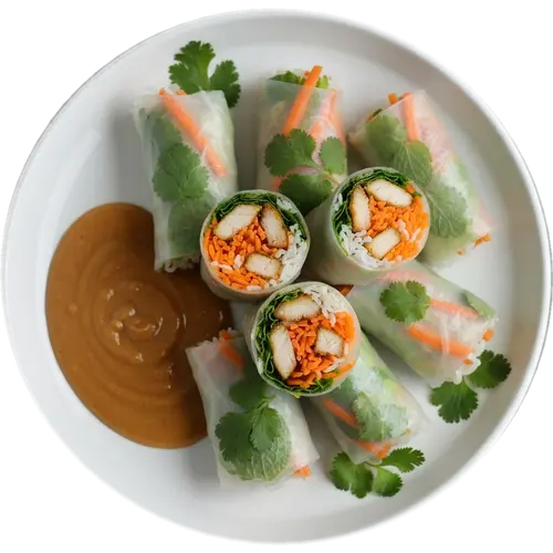 Lemongrass Chicken Rice Paper Rolls