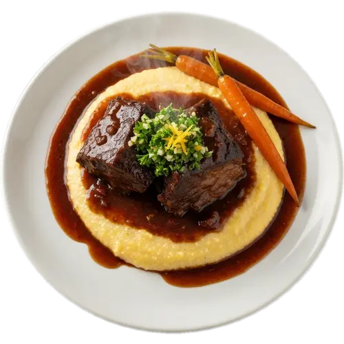 Braised Short Ribs with Creamy Polenta