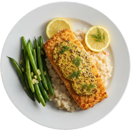 Dijon Dill Panko Crusted Salmon
