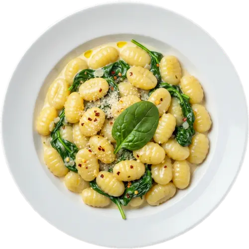 Creamy Alfredo Garlic Spinach Gnocchi