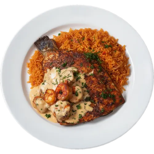 Cajun Trout and Rice