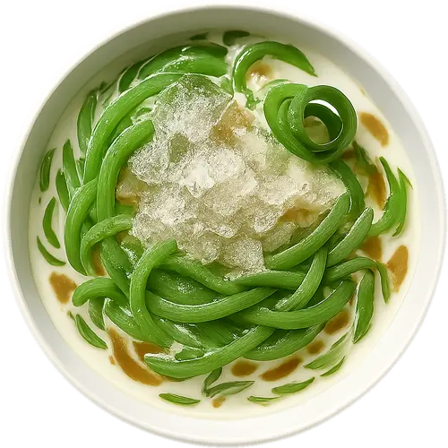 Lod Chong (Pandan Jelly Dessert)