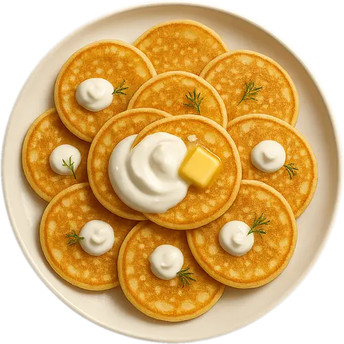 Blini with Sour Cream