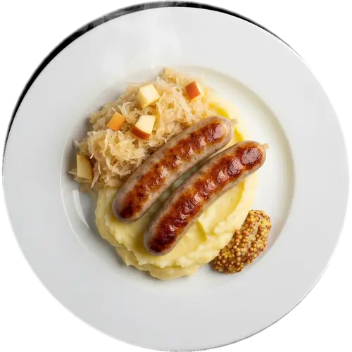 Bratwurst mit Sauerkraut