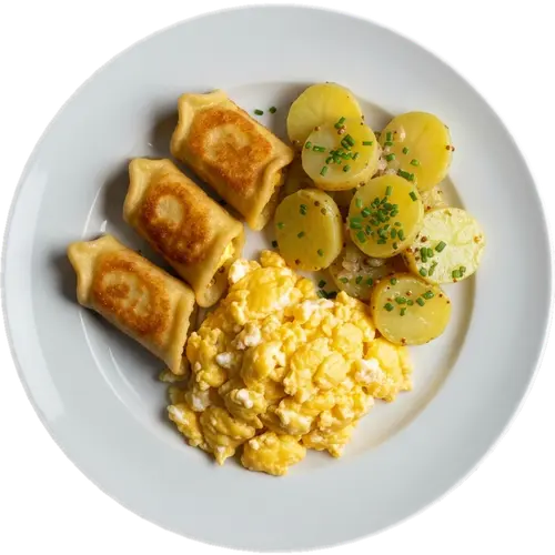 Gebratene Maultaschen mit Kartoffelsalat