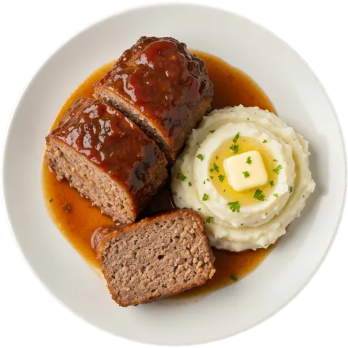 Meatloaf with Mashed Potatoes