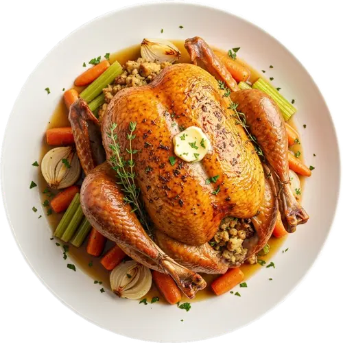 Thanksgiving Roast Turkey with Stuffing