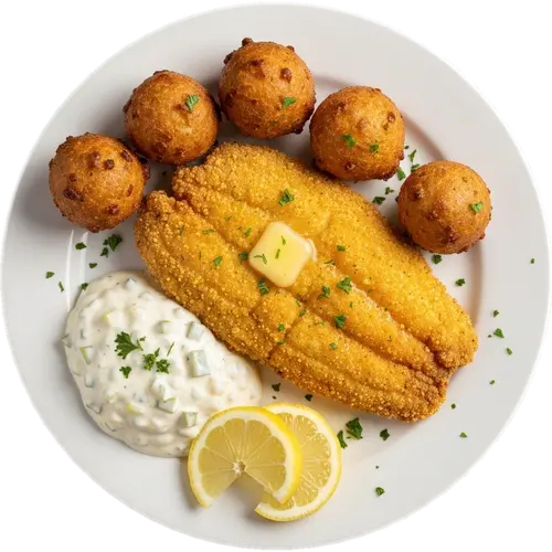 Fried Catfish with Hush Puppies