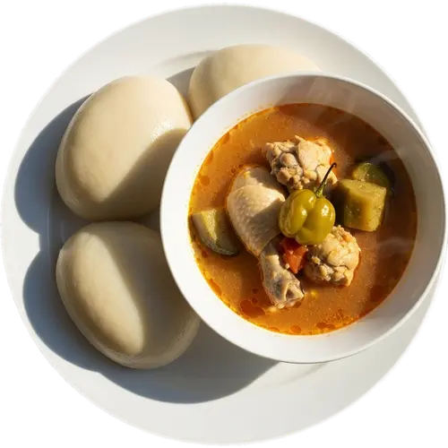 Fufu with Light Soup