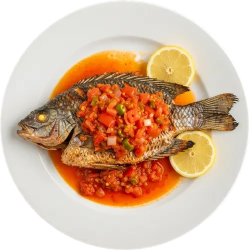 Grilled Tilapia with Pepper Sauce